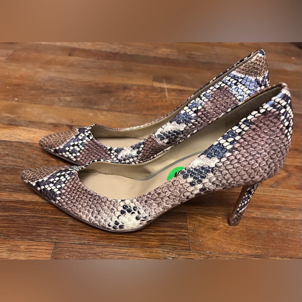 Naturalizer Brown Snakeskin Heels - Picture 2 of 10